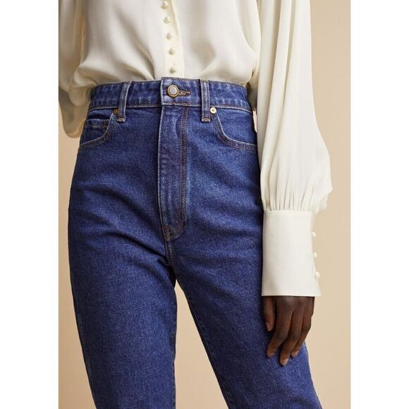 💕KHAITE💕 Daria High Rise Slim Fit Jeans  Montgomery Stretch Medium Blue 29 NWT - Picture 4 of 16